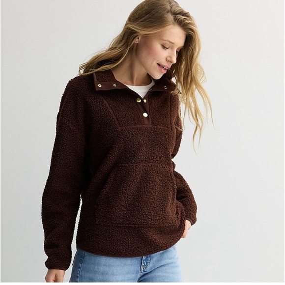 Sonoma Goods For Life Sweaters - Sonoma faux Brown Sherpa Pullover sweater size XL